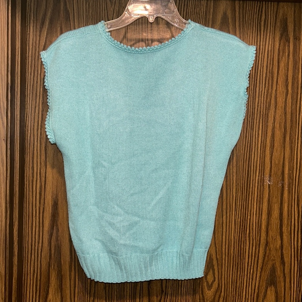 Aquamarine Sleeveless Women's Sweater